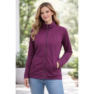 Nike Purple Full Zip Track Running Jacket Women's LARGE 12/14